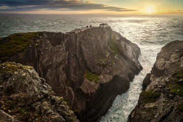 Beautiful landscape of the Atlantic Ocean at Mizen Head, Co. Cork