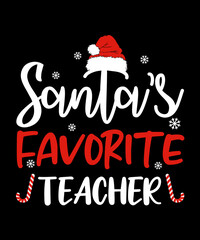 Fototapeta na wymiar Santa's Favorite Teacher