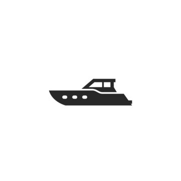 small yacht icon. luxury water transport symbol. isolated vector image