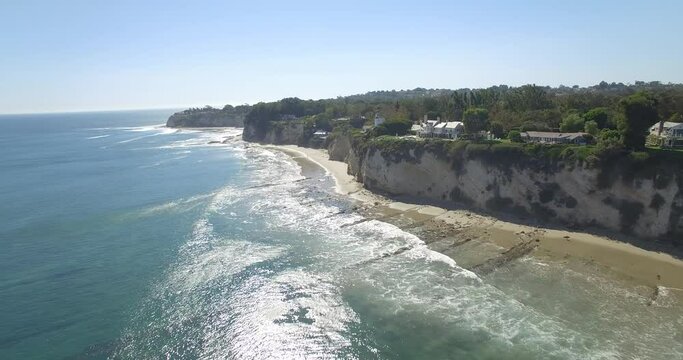 Aerials Malibu Paradise Cove Beach, California Rocky Coastline Zuma beach
