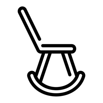 Rocking Chair Line Icon