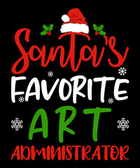 Fototapeta na wymiar Santa's Favorite Art Administrator