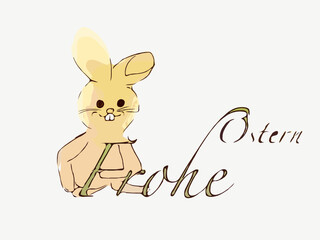 Frohe Ostern Hasi (Illustration)