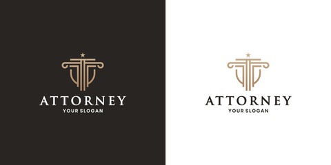lawyer, attorney logo design law firm shield