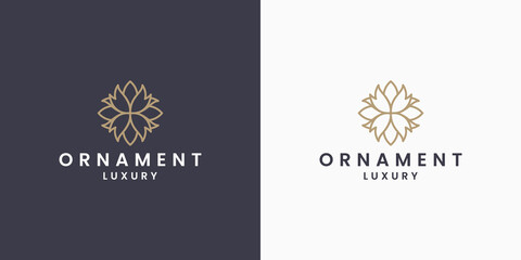 feminine beauty flower logo design template