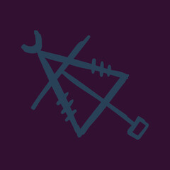 Hand drawn doodle magic symbol icon, editable vector file for all of your graphic needs.