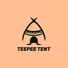 Indian teepee tent logo, editable vector file for all of your graphic needs.