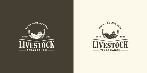 vintage agriculture, livestock logo design inspiration