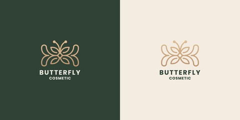 butterfly logo design for cosmetic business