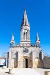 Fototapeta na wymiar Oleron island in France, the Saint-Denis-d’Oleron church 