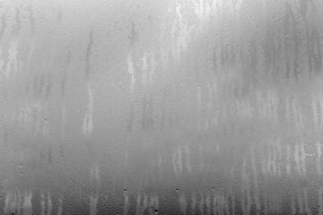 Wet window. Condensation on the glass.