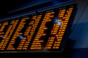 Fototapeta premium Station Time Board