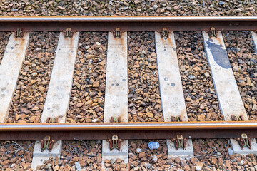 Naklejka premium Train Railways Tracks