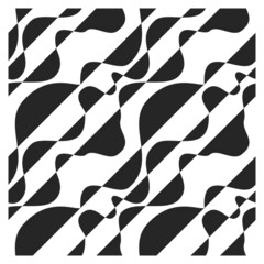 Abstract seamless pattern with arc waves. Zebra pattern. Figure for textiles.