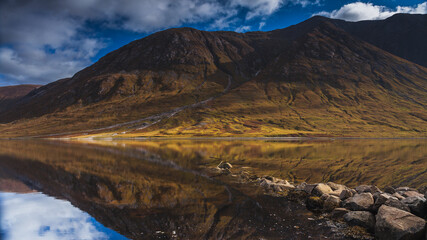 reflection in the waters of Loch Etive, Scotland
