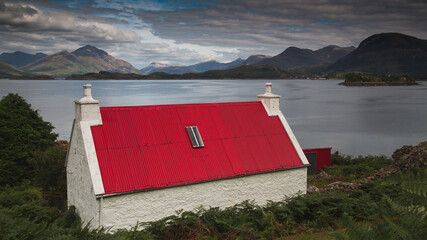 White house with red roof NC500 Scotland © Jaroslaw