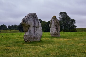 Avebury Stone Circle Henge monument standing in Wiltshire, southwest England, one of the best known...