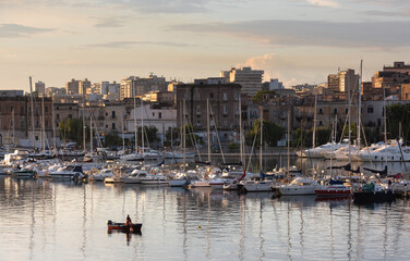 Sea port of Taranto, Italy