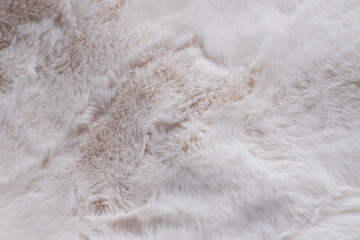 beige faux fur. eco fur. beige wool