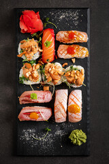 japanese food on the black stone