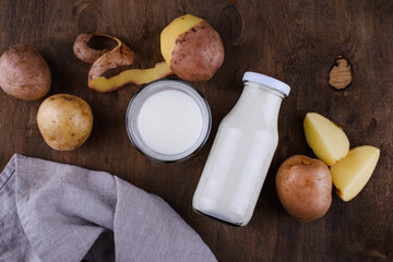 Potato milk. Non-dairy healthy vegan drink