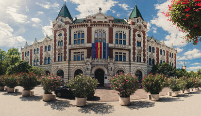 Fototapeta na wymiar European architecture Art Nouveau City Hall in Budapest