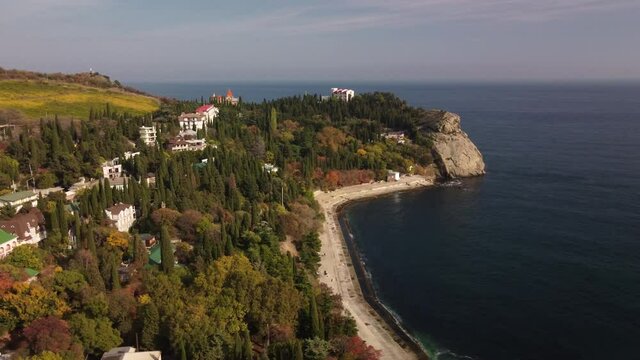 Autumn nature of the Crimea. Juniper groves in Parthenite.