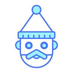 Obraz premium Santa clause icon, modern style Christmas and New Year line icon, Isolated winter holiday symbols