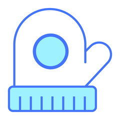 glove icon, modern style Christmas and New Year line icon, Isolated winter holiday symbols