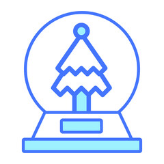 Christmas globe icon, modern style Christmas and New Year line icon, Isolated winter holiday symbols