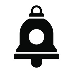 bell icon, modern style Christmas and New Year line icon, Isolated winter holiday symbols