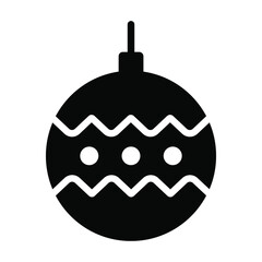 globe icon, modern style Christmas and New Year line icon, Isolated winter holiday symbols