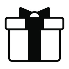 gift box icon, modern style Christmas and New Year line icon, Isolated winter holiday symbols