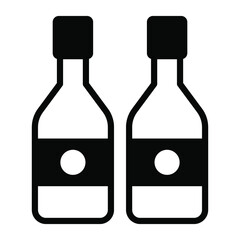 beer icon, modern style Christmas and New Year line icon, Isolated winter holiday symbols