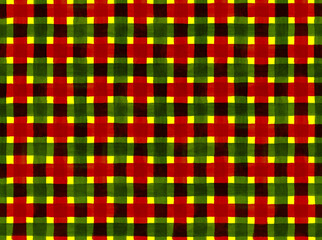 アナログ水彩チェック柄クリスマスカラー