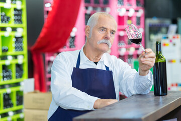 portrait of vendor wine inspection