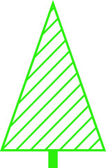 Green Christmas tree greeting card