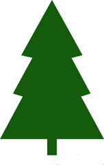Green Christmas tree greeting card