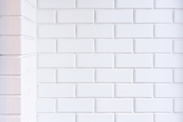 White brick wall. Brick wall texture. Texture, background, pattern.