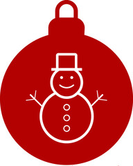 Christmas ornament with symbol of snowman