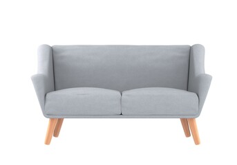 modern sofa object isolated on white background 3d rendering
