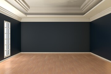 Empty room design interior 3d render
