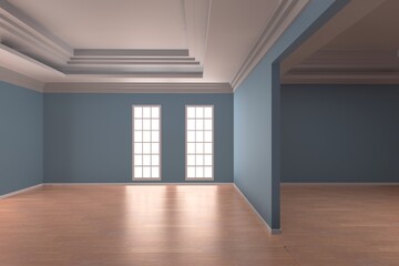 Empty room design interior 3d render
