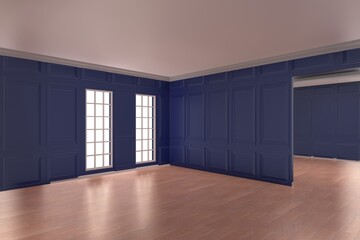 Empty room design interior 3d render
