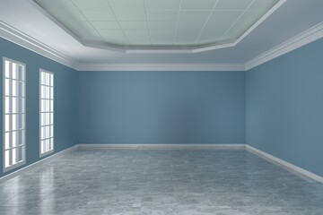 Empty room design interior 3d render
