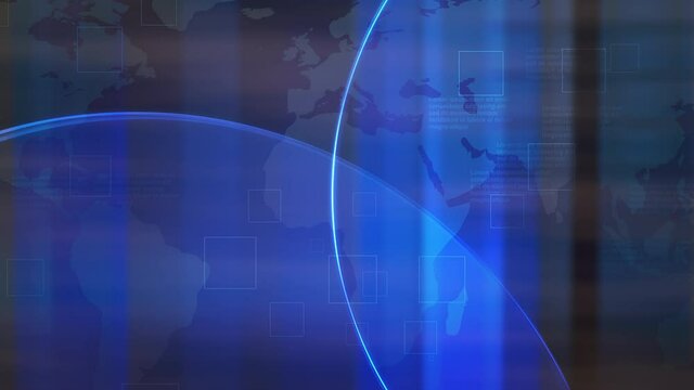 News circles and lines with world map, business, corporate and news style background