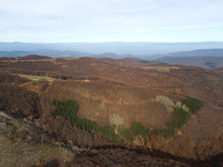 Autumn view of Konyavska mountain near Viden Peak, Bulgaria