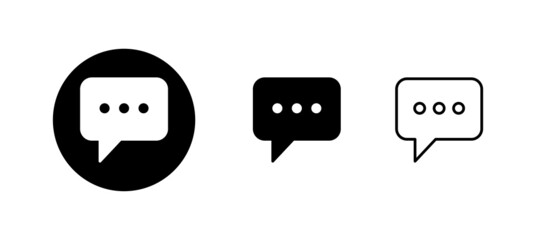 Fototapeta premium Chat icons set. speech bubble sign and symbol. comment icon. message