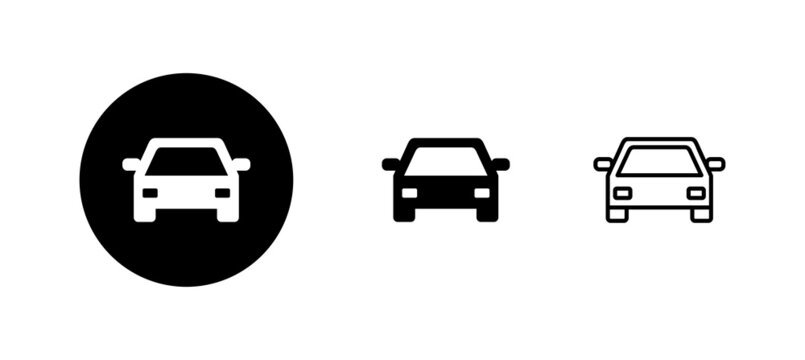 Car icons set. car sign and symbol. small sedan
