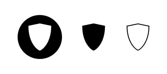 Shield icons set. Protection icon. Security sign and symbol